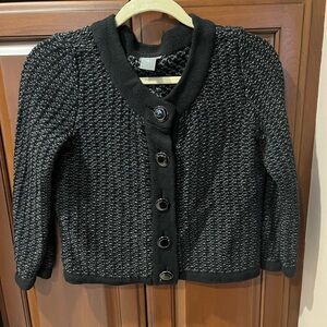Ann Taylor Black Textured sweater